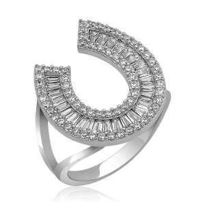 Kadın Gümüş Trapez Taşlı Bayan Yüzük