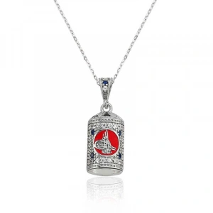 Kadın Gümüş Tuğra Cevşen Bayan Kolye