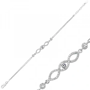 Kadın Gümüş Üç Sonsuzluk Bayan Bileklik