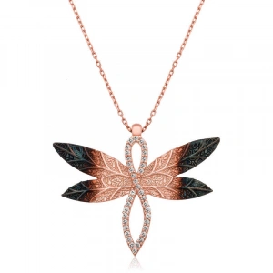 Kadın Gümüş Yusufçuk Bayan Kolye