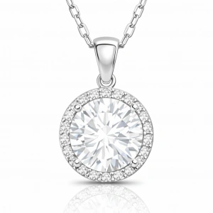 Kadın Gümüş Yuvarlak Montür Kadın Kolye