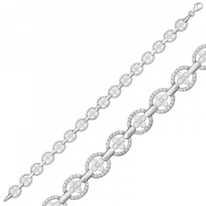 Kadın Gümüş Yuvarlak Su Yolu Bayan Bileklik