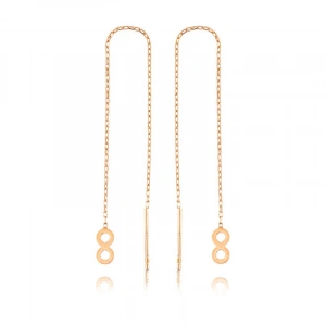 Kadın Gümüş Zincirli Sonsuzluk Küpe