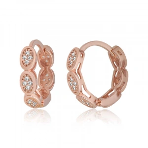 Kadın Gümüş Zirkon Taşlı Halka Kadın Küpe