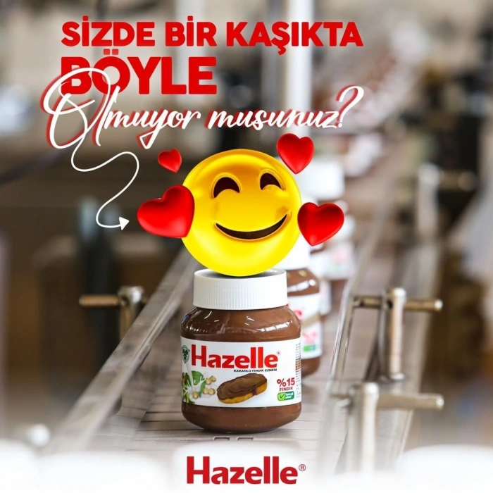 Hazelle Sürülebilir Kakaolu Fındık Ezmesi 350 gr (%15 Fındıklı) Glutensiz