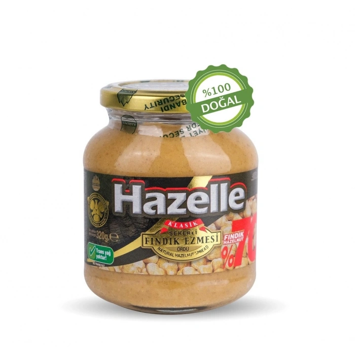 Hazelle Sürülebilir Şekerli Fındık Ezmesi 320 gr (%70 Fındık)