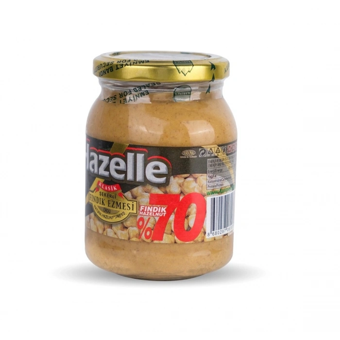 Hazelle Sürülebilir Şekerli Fındık Ezmesi 320 gr (%70 Fındık)