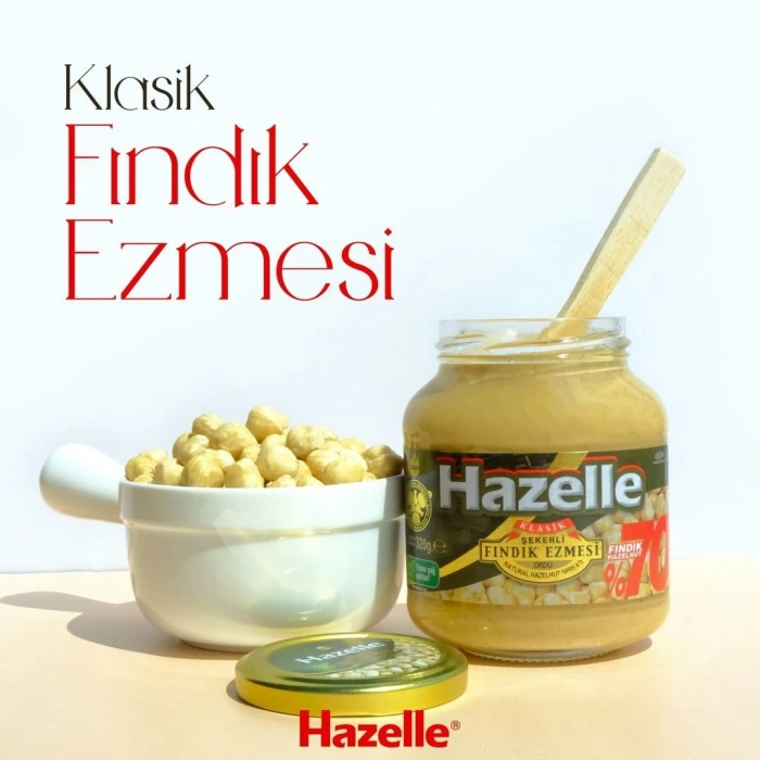 Hazelle Sürülebilir Şekerli Fındık Ezmesi 320 gr (%70 Fındık)