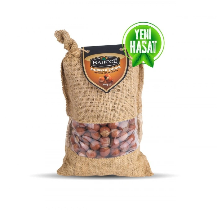 Bahcce Kabuklu Fındık 500 gr Jüt Çuval