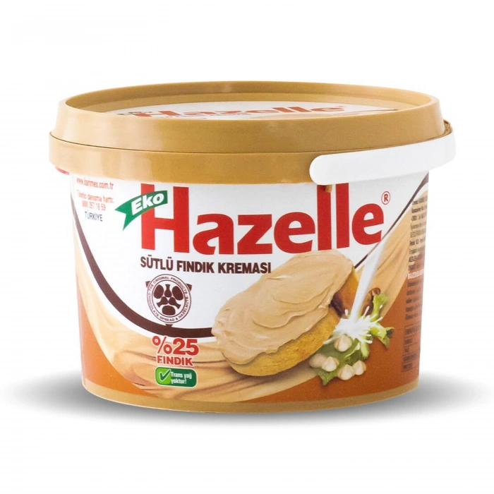 Hazelle Eko Sürülebilir Sütlü ve Kakaolu Fındık Kreması 400 gr X2 Avantaj Paket