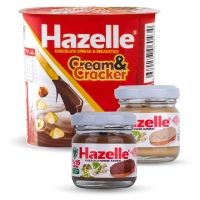 Hazelle Cream&Cracker 52gr Sütlü Fındık Ezmesi ve Kakaolu Fındık Ezmesi 30gr 3lü Paket
