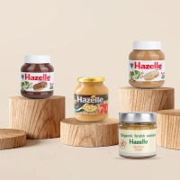 Hazelle Tanışma Paketi Organik, Sütlü, Kakaolu, Şekerli Fındık Ezmesi 4 lü Paket