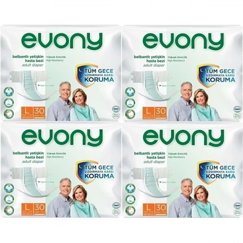 Hasta Bezi Yetişkin Bel Bantlı L-büyük Boy 120 Adet (4pk*30)
