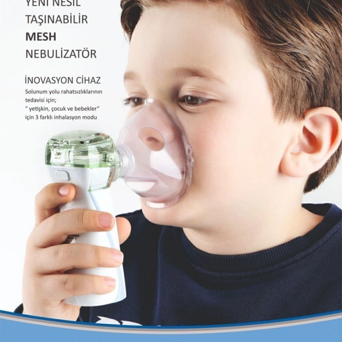Taşınabilir Yeni Mesh Nebulizatör Şarjlı,Ayarlanabilir 3 Kademeli(LT-N200)