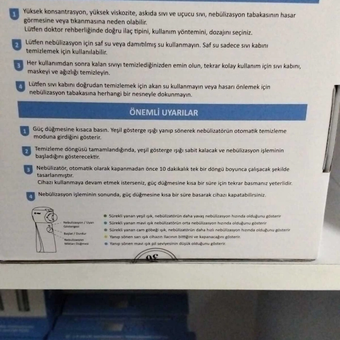 Taşınabilir Yeni Mesh Nebulizatör Şarjlı,Ayarlanabilir 3 Kademeli(LT-N200)
