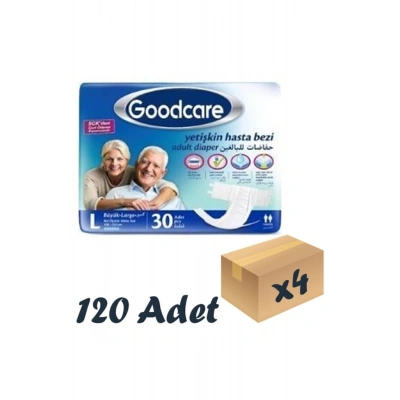 Bel Bantlı Yetişkin Hasta Bezi Large 30lu 4 Paket 120 Adet