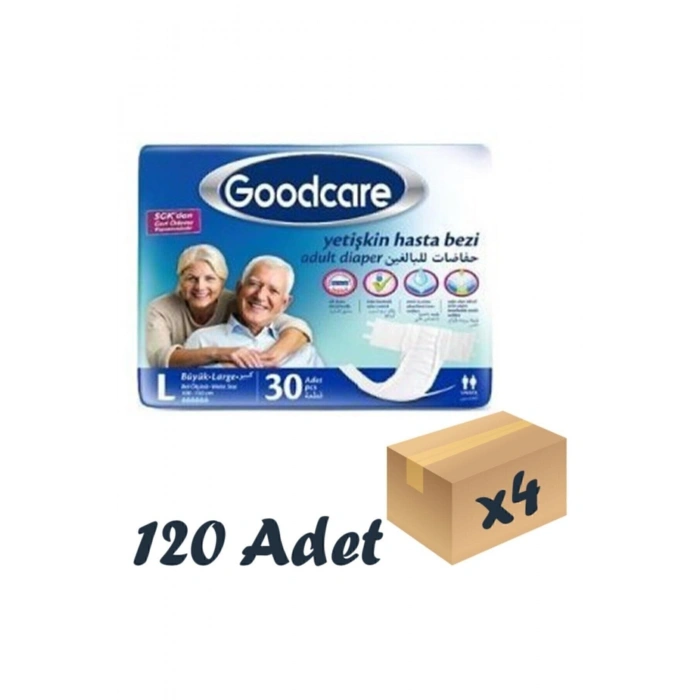 Bel Bantlı Yetişkin Hasta Bezi Large 30lu 4 Paket 120 Adet