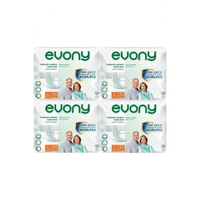 Hasta Bezi Yetişkin Bel Bantlı Tekstil Yüzey L-büyük Boy 120 Adet (4pk*30)