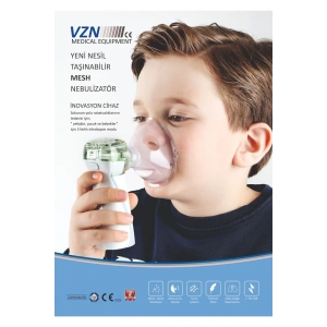 Taşınabilir Yeni Mesh Nebulizatör Şarjlı,Ayarlanabilir 3 Kademeli(LT-N200)