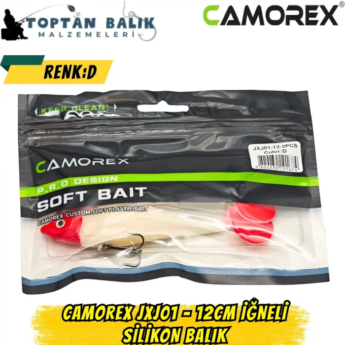 Camorex JXJ01 12cm 2li İğneli Silikon Balık (Renk: F)