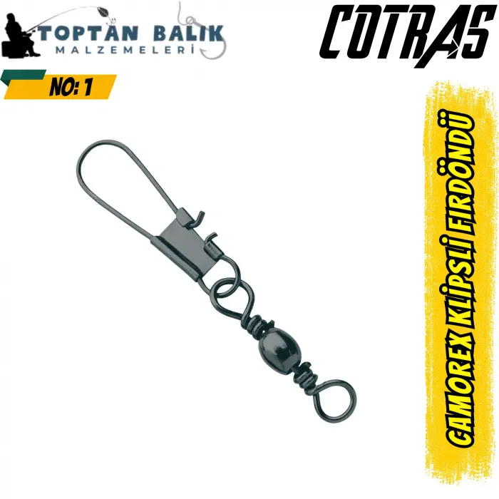 Cotras Profesyonel Bilyalı Klipsli Fırdöndü - NO: 1 (144lü Paket)