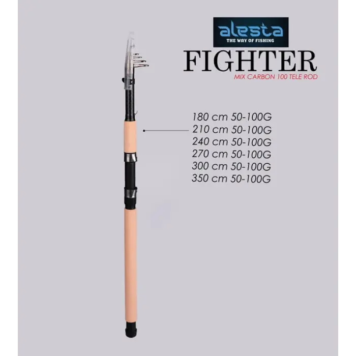 FIGHTER 100 X5000 TELE 350 CM 50-100G MIX KARBON