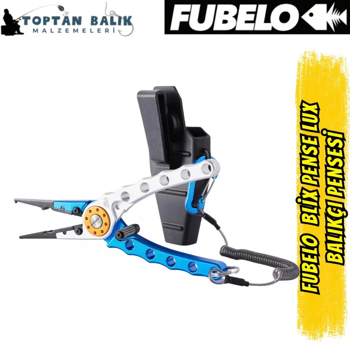 Fubelo Blix Pense Lux Paslanmaz Çok Amaçlı Balıkçı Pensesi - Mavi