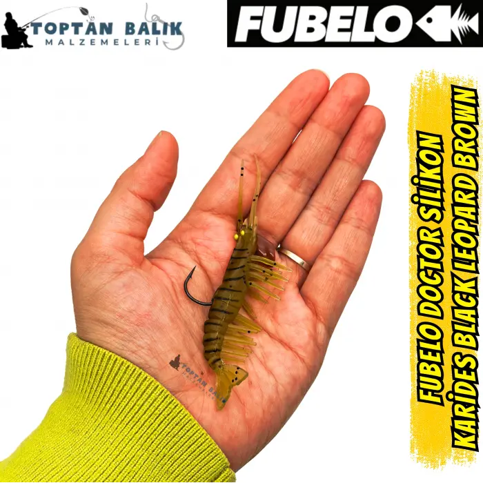 Fubelo Doctor Karides Yapay Maket Yem - Black Leopard Brown 75 mm 6.5 g