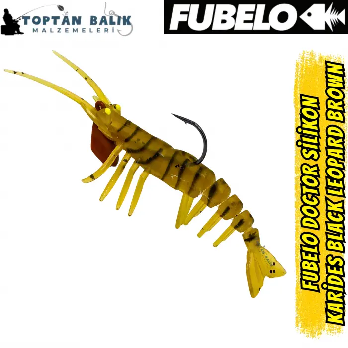 Fubelo Doctor Karides Yapay Maket Yem - Black Leopard Brown 75 mm 6.5 g