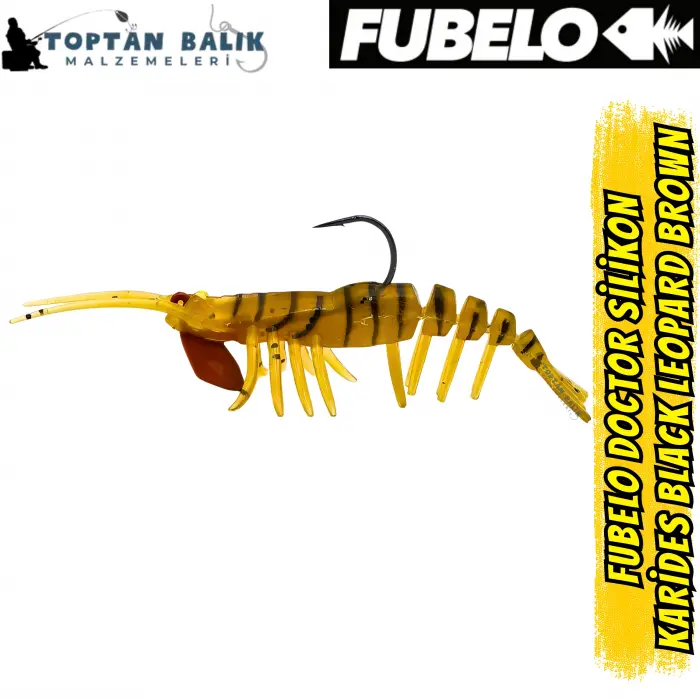 Fubelo Doctor Karides Yapay Maket Yem - Black Leopard Brown 75 mm 6.5 g