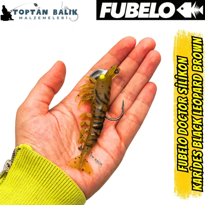 Fubelo Doctor Karides Yapay Maket Yem - Black Leopard Brown 90 mm 14.5 g