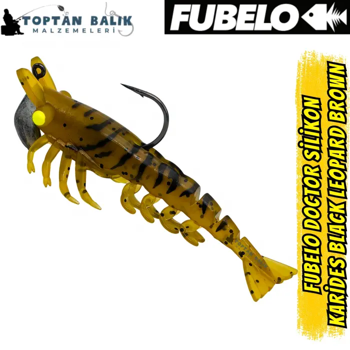 Fubelo Doctor Karides Yapay Maket Yem - Black Leopard Brown 90 mm 14.5 g
