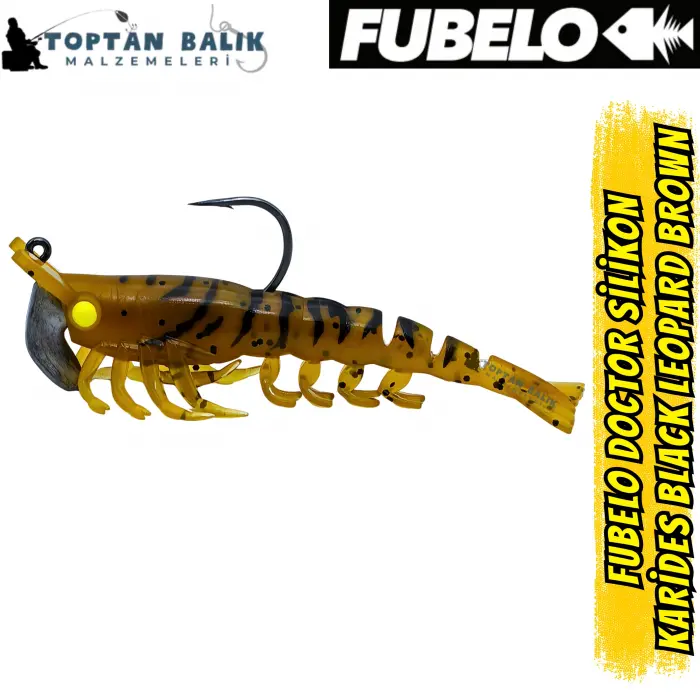 Fubelo Doctor Karides Yapay Maket Yem - Black Leopard Brown 90 mm 14.5 g