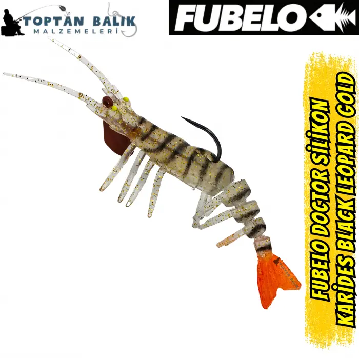 Fubelo Doctor Karides Yapay Maket Yem - Black Leopard Gold 75 mm 6.5 g