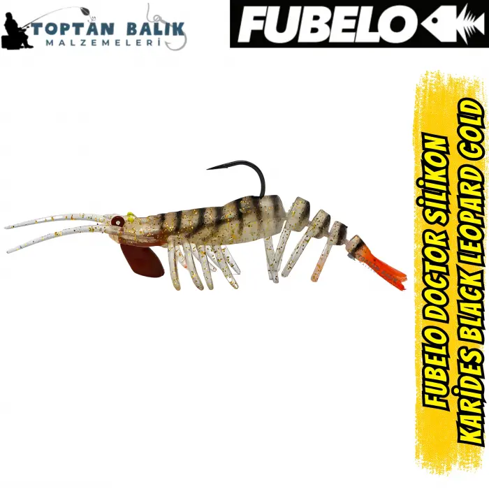 Fubelo Doctor Karides Yapay Maket Yem - Black Leopard Gold 75 mm 6.5 g