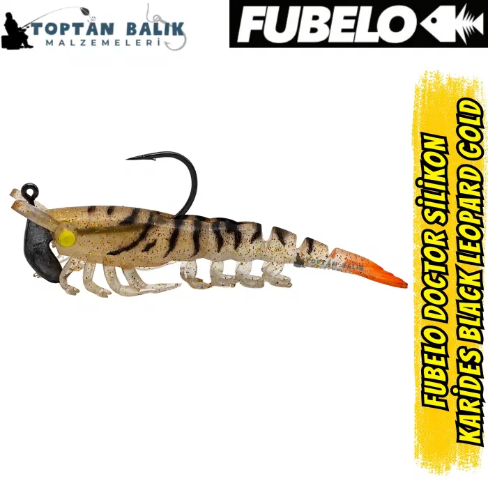 Fubelo Doctor Karides Yapay Maket Yem - Black Leopard Gold 90 mm 14.5 g