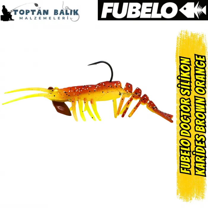 Fubelo Doctor Karides Yapay Maket Yem - Brown Orange 75 mm 6.5 g