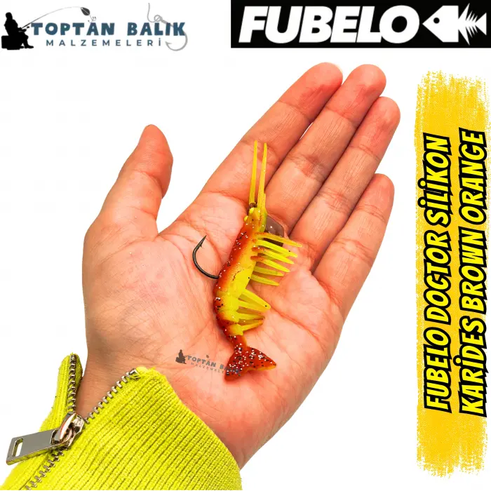 Fubelo Doctor Karides Yapay Maket Yem - Brown Orange 75 mm 6.5 g