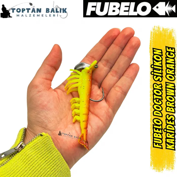 Fubelo Doctor Karides Yapay Maket Yem - Brown Orange 90 mm 14.5 g