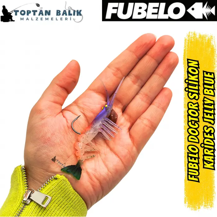 Fubelo Doctor Karides Yapay Maket Yem - Jelly Blue 75 mm 6.5 g