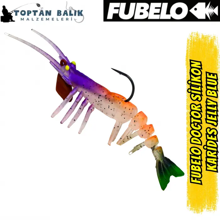 Fubelo Doctor Karides Yapay Maket Yem - Jelly Blue 75 mm 6.5 g