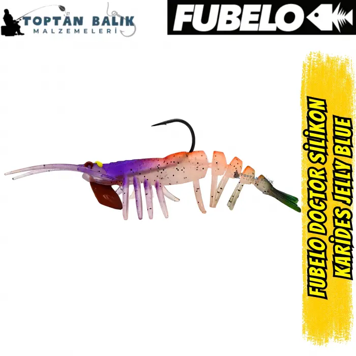 Fubelo Doctor Karides Yapay Maket Yem - Jelly Blue 75 mm 6.5 g