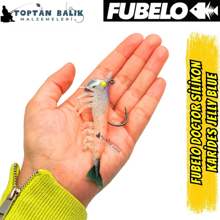 Fubelo Doctor Karides Yapay Maket Yem - Jelly Blue 90 mm 14.5 g