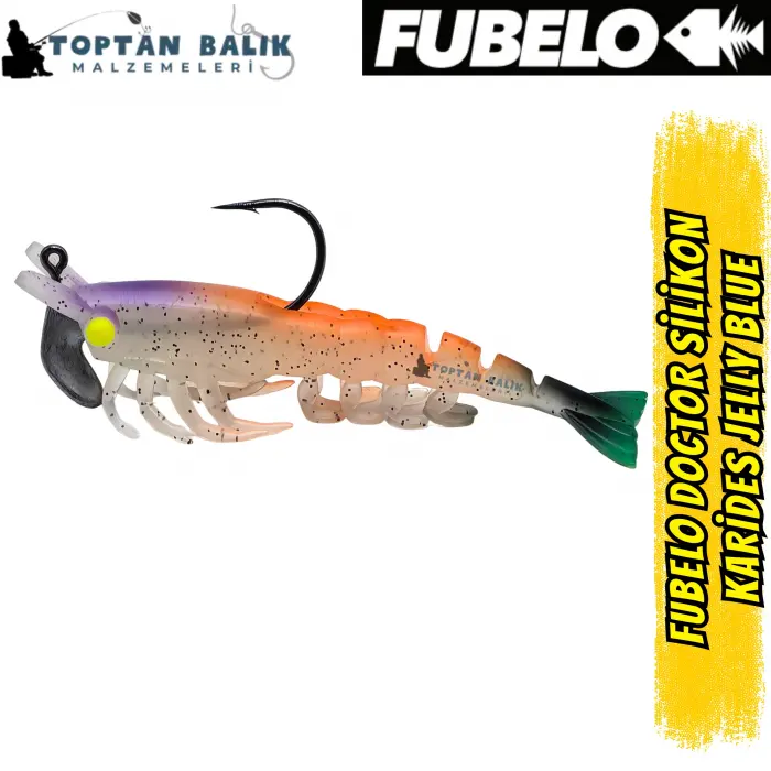 Fubelo Doctor Karides Yapay Maket Yem - Jelly Blue 90 mm 14.5 g