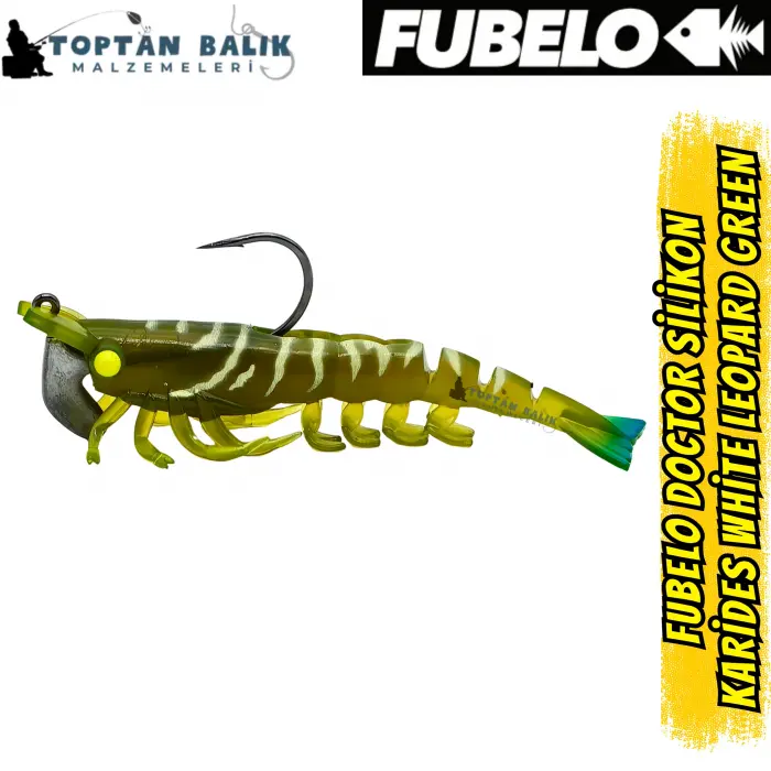 Fubelo Doctor Karides Yapay Maket Yem - White Leopard Green 90 mm 14.5 g
