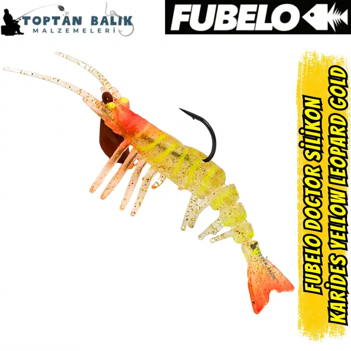 Fubelo Doctor Karides Yapay Maket Yem - Yellow Leopard Gold 75 mm 6.5 g