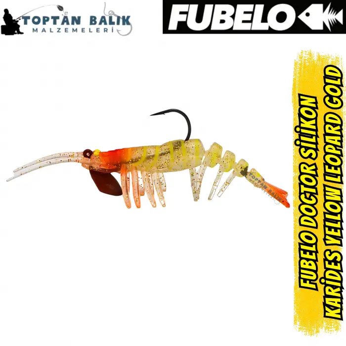 Fubelo Doctor Karides Yapay Maket Yem - Yellow Leopard Gold 75 mm 6.5 g