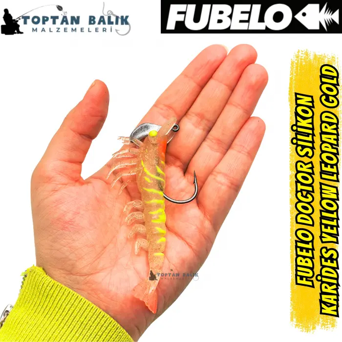 Fubelo Doctor Karides Yapay Maket Yem - Yellow Leopard Gold 90 mm 14.5 g