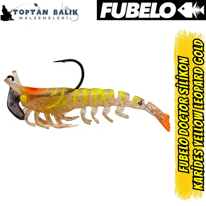 Fubelo Doctor Karides Yapay Maket Yem - Yellow Leopard Gold 90 mm 14.5 g