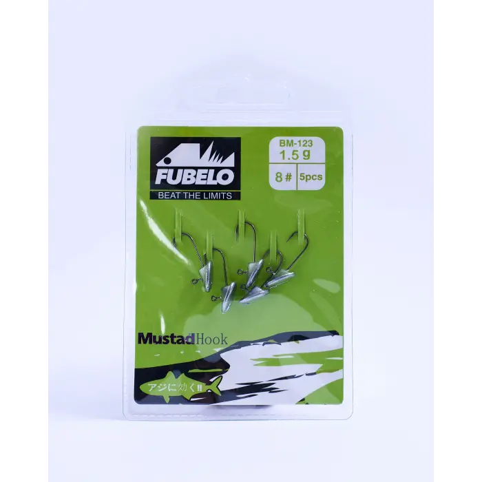 Fubelo Flat Head LRF Jighead Avcı Zoka Serisi (8 No İğne - 5 Adet)